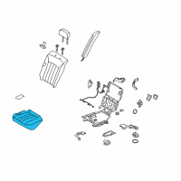 OEM 2011 Hyundai Equus Cushion Assembly-Rear Seat, LH Diagram - 89100-3NDA0-WIR