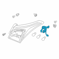 OEM Hyundai Rear Combination Holder & Wiring, Outside Diagram - 92480-A5010