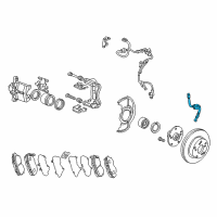 OEM 1999 Honda Accord Hose Set, Left Front Brake Diagram - 01465-S84-A01