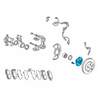 OEM 2011 Honda Element Hub Assembly Diagram - 44600-S87-A00