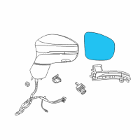 OEM Chrysler Pacifica Mirror Replacement Glass Diagram - 68318274AA