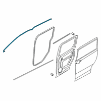 OEM 2021 Ford Transit Connect Upper Weatherstrip Diagram - DT1Z-1551823-D