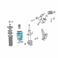 OEM 2008 Acura RDX Spring, Left Front Diagram - 51406-STK-A03