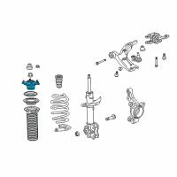 OEM 2011 Acura RDX Rubber, Front Shock Absorber Mounting Diagram - 51920-STK-A03