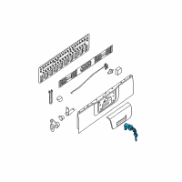 OEM 2017 Nissan Frontier Cylinder Set-Back Door Lock Diagram - K3477-EA800