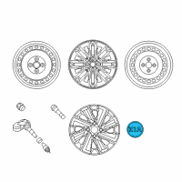 OEM 2018 Kia Rio Wheel Hub Cap Assembly Diagram - 52960H8200