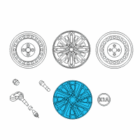 OEM 2018 Kia Rio Wheel Hub Cap Assembly Diagram - 52960H9151