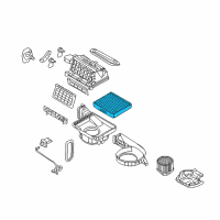 OEM 2010 Kia Sedona Cabin Air Filter Diagram - P87904D000A