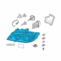OEM 2012 BMW 335is Left Headlight Diagram - 63-11-7-240-261