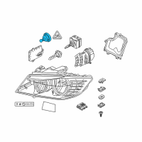 OEM 2009 BMW 335i Headlight Vertical Aim Control Diagram - 63-11-7-046-049