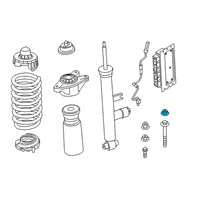 OEM Toyota Upper Arm Nut Diagram - 90118-WA197