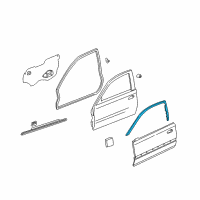 OEM 1998 Honda Civic Sub-Seal, L. FR. Door Diagram - 72365-S04-A01