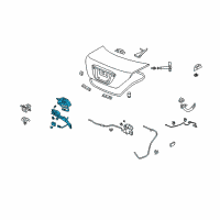 OEM 2011 Acura RL Lock Assembly, Trunk Diagram - 74851-SJA-A01