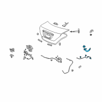 OEM 2012 Acura RL Arm B, Driver Side Trunk Hinge Diagram - 68663-SJA-A00