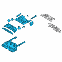 OEM 2011 Kia Forte Panel Complete-Rear Floor Diagram - 655001M010