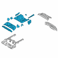 OEM 2012 Kia Forte Panel-Rear Floor Diagram - 655101M010