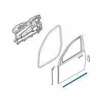 OEM BMW 760Li Gasket, Door Joint, Bottom Front Left Diagram - 51-21-8-223-663