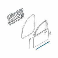 OEM BMW 745Li Gasket, Door Joint, Bottom Front Left Diagram - 51-21-8-223-663