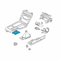 OEM 1995 Acura NSX Panel, Tray (Black) Diagram - 77298-SL0-A00ZA