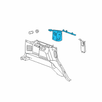 OEM Jeep Molding-D Pillar Diagram - 1CL96BD1AE