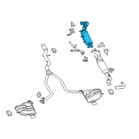 OEM Jeep Grand Cherokee Exhaust Catalytic Converter Diagram - 68329872AB