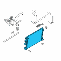 OEM Ford Crown Victoria Radiator Diagram - H2MZ-8005-W