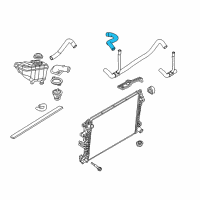 OEM Mercury Upper Hose Diagram - 6W1Z-8260-AA