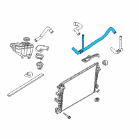 OEM Mercury Lower Hose Diagram - 6W1Z-8286-B