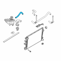 OEM Mercury Lower Hose Diagram - 4W1Z-8286-A