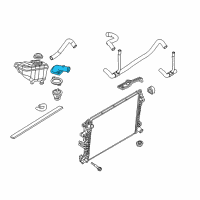 OEM 2006 Ford Crown Victoria Thermostat Outlet Diagram - 1W7Z-8592-AB