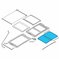 OEM BMW X1 Gasket, Roof Cut-Out Diagram - 54-10-7-332-706