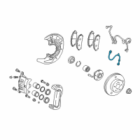 OEM Toyota Highlander Brake Hose Diagram - 90947-A2093