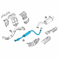 OEM 2010 Nissan Sentra MUFFLER Assembly-Exhaust, Sub Diagram - 20300-ET81A