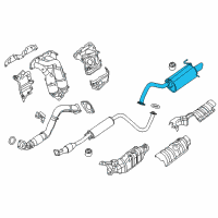 OEM 2009 Nissan Sentra Exhaust, Main Muffler Assembly Diagram - 20100-ET80A