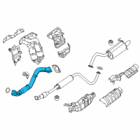 OEM 2010 Nissan Sentra Front Exhaust Tube Assembly Diagram - 20010-ET80A