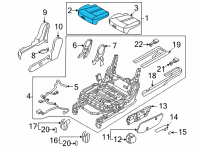 OEM 2021 Kia Sorento Pad Assembly-Rear Seat C Diagram - 89150P2510