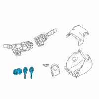 OEM 2017 Toyota RAV4 Cylinder & Keys Diagram - 69057-0R050