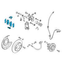 OEM Hyundai Ioniq Rear Disc Brake Pad Kit Diagram - 58302-G2A70