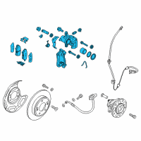 OEM 2020 Kia Niro Rear Wheel Brake Assembly Diagram - 58230G2700