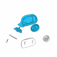 OEM 1996 BMW Z3 Left Primed El.Exterior Heatable Mirror Diagram - 51-16-8-397-039