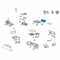 OEM 2012 Lexus LS600h Instrument Panel Cup Holder Assembly Diagram - 55620-50041-E2