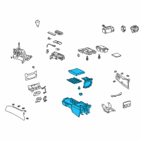 OEM Lexus LS600h Box Assembly, Console Diagram - 58810-50210-09