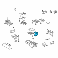 OEM Lexus Hinge Sub-Assy, Console Compartment Door Diagram - 58907-50060