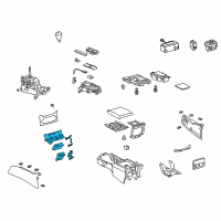 OEM 2012 Lexus LS460 Panel Sub-Assy, Console, Upper Diagram - 58804-50320-E0