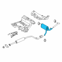 OEM Ford Transit Connect Rear Muffler Diagram - DV6Z-5230-B