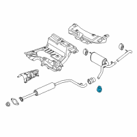 OEM 2013 Ford C-Max Exhaust Pipe Isolator Diagram - CV6Z-5A262-B