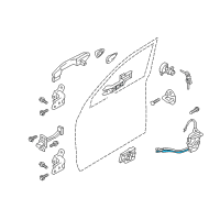 OEM 2012 Hyundai Tucson Front Door Inside Handle Cable Assembly, Left Diagram - 81371-2S000