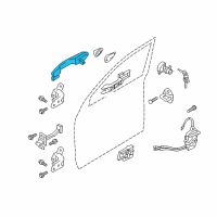 OEM 2015 Hyundai Tucson Door Handle Assembly, Exterior Diagram - 82651-2S720