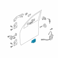 OEM 2012 Hyundai Tucson Interior Door Handle Assembly, Left Diagram - 82610-2S020-SAS