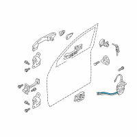 OEM Hyundai Tucson Front Door Side Lock Cable Assembly Diagram - 81391-2S000